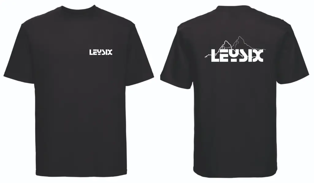 Mountain black T-shirt - Leysix