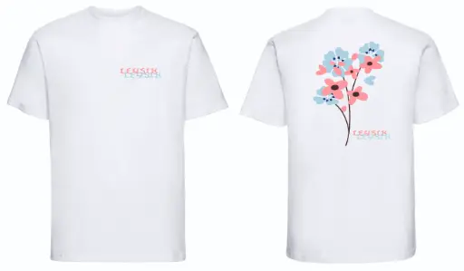 Flowers white T-shirt - Leysix
